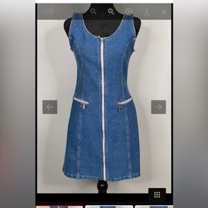 Vertigo Jean denim zip up dress
